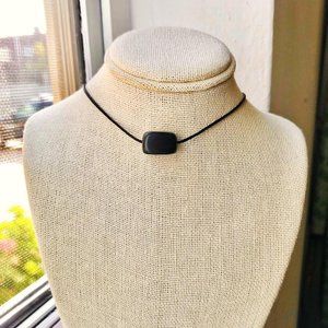 Dainty Black Onyx Stone Pendant Necklace/Choker